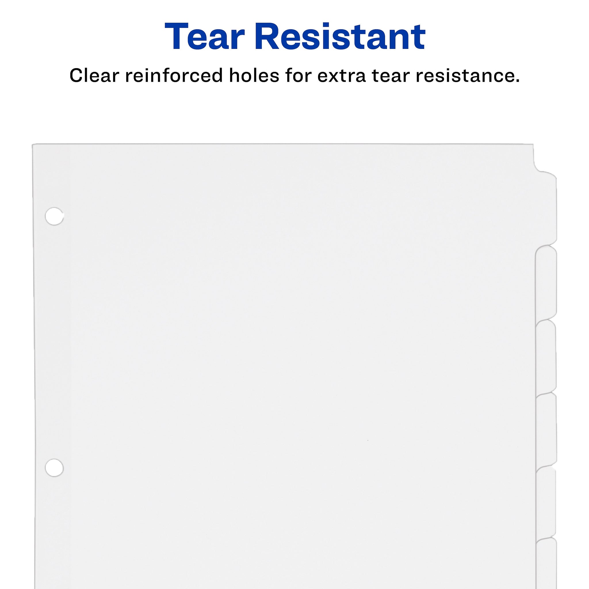 Avery Write & Erase Paper Dividers, 8 Tabs, White, 24 Sets/Box