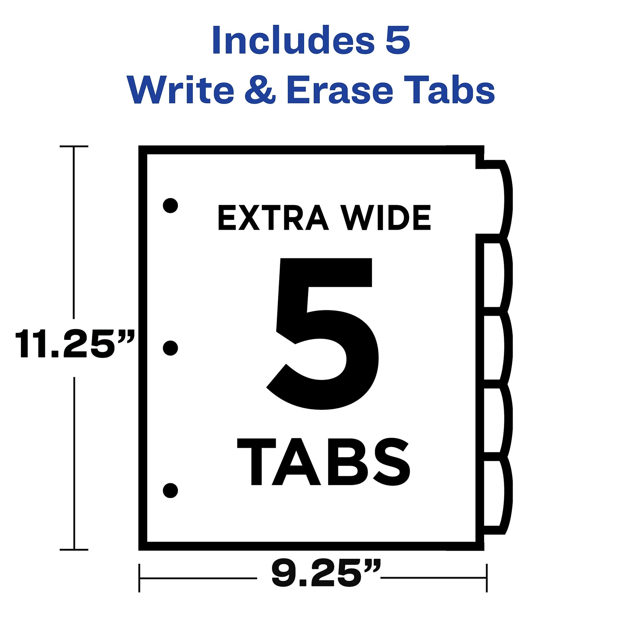 Avery Write & Erase Pocket Plastic Dividers, 5 Tabs, Multicolor