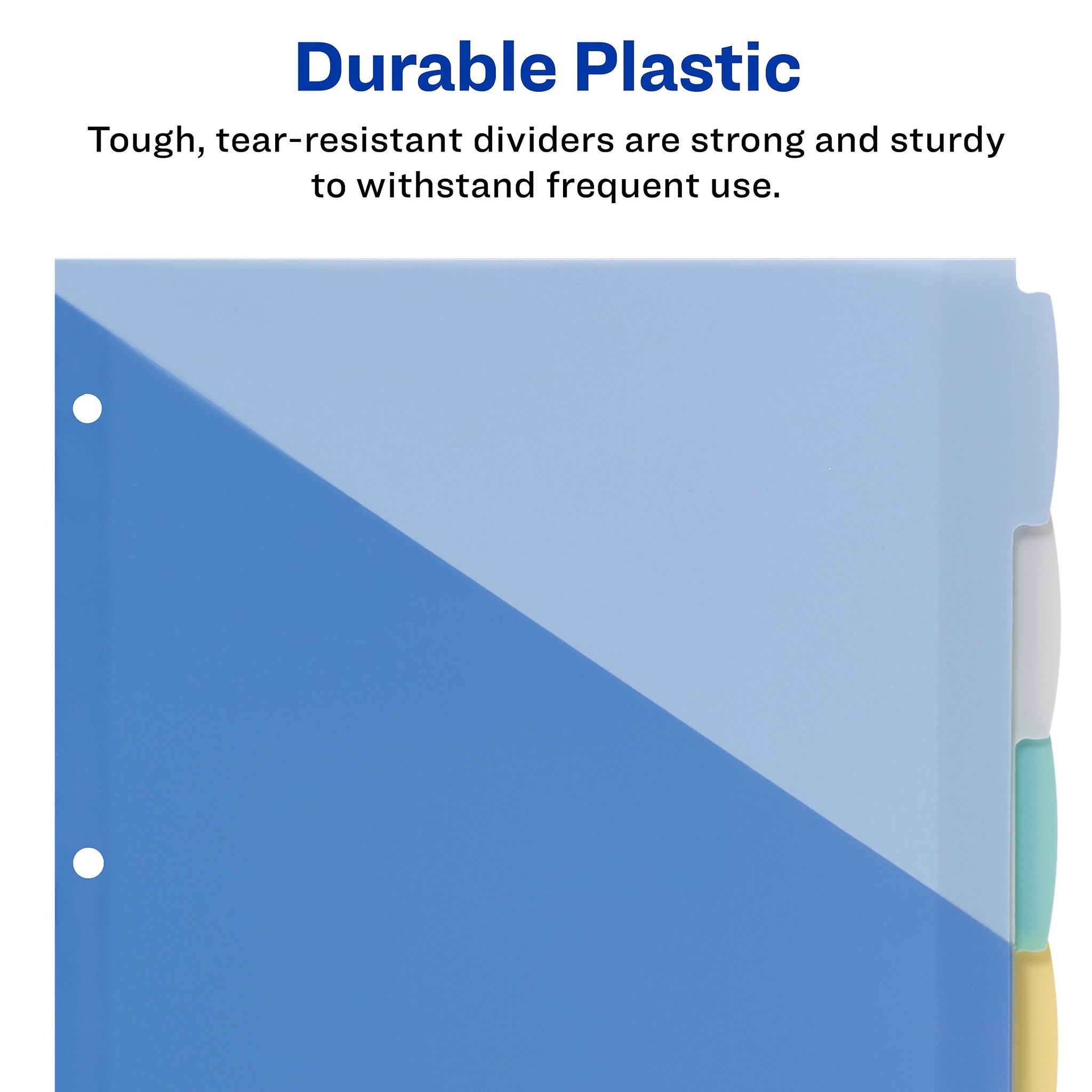 Avery Write & Erase Pocket Plastic Dividers, 5 Tabs, Multicolor