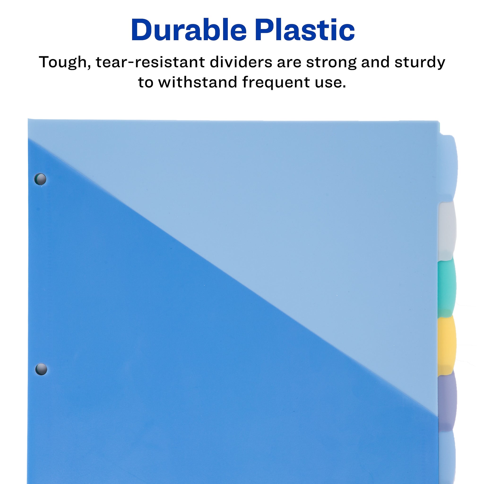 Avery Write & Erase Pocket Plastic Dividers, 8 Tabs, Multicolor