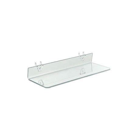 Azar® 16" x 4" Acrylic Shelf For Pegboard/Slatwall, Clear, 4/Pk