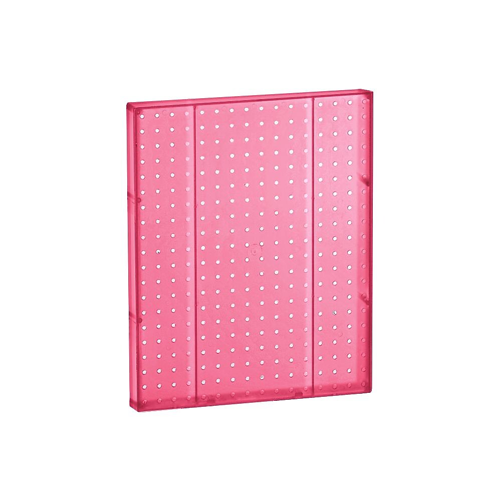 Azar® 20" x 16" Pegboard 1-Sided Wall Panel, Translucent Pink, 2/Pack