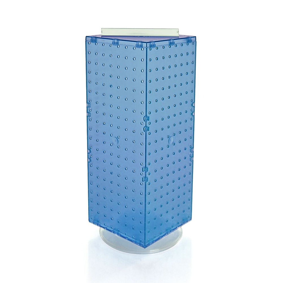 Azar® 20" x 8" x 8" 4-Sided Interlocking Pegboard Display, Blue