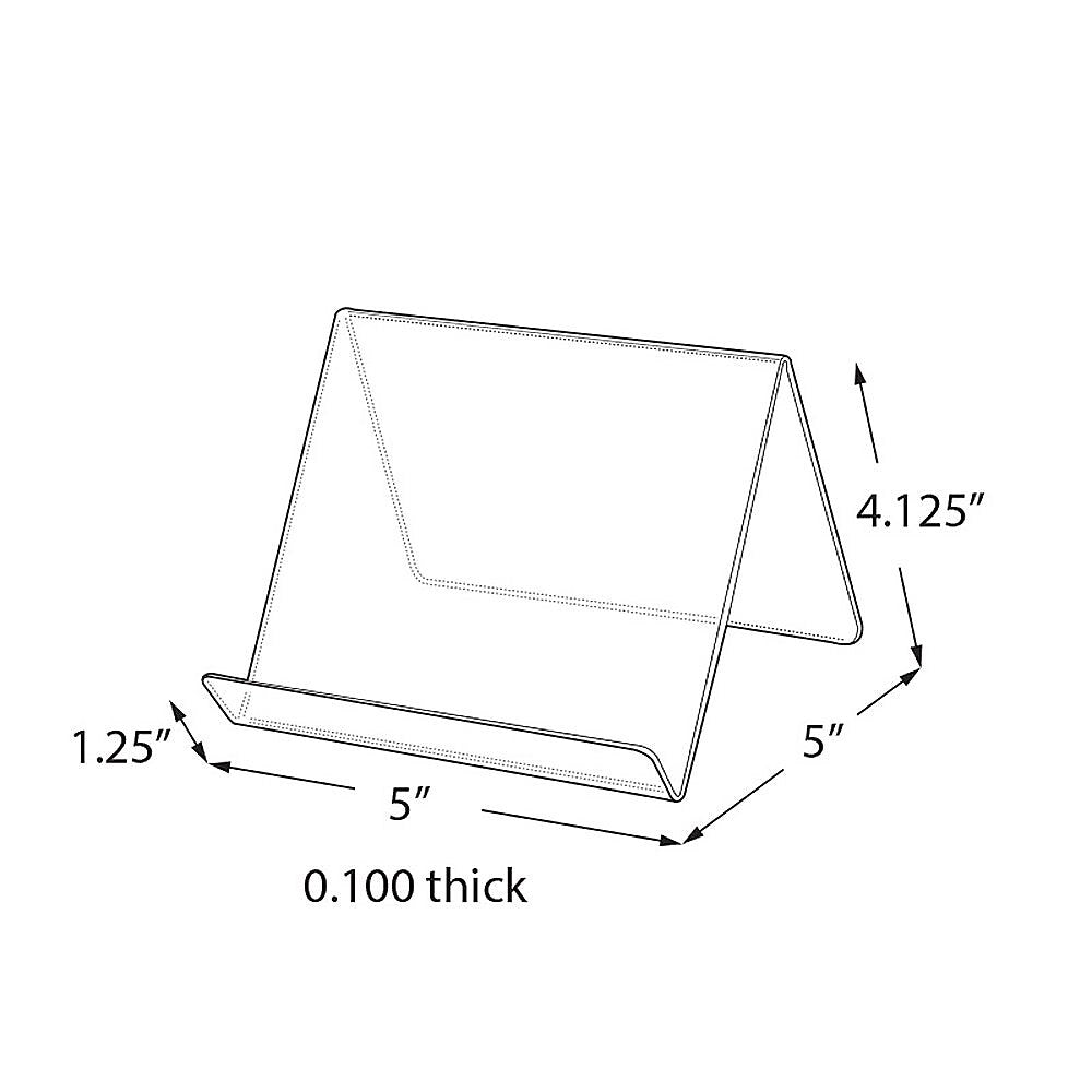 Azar® 4 1/8" x 5" x 5" Acrylic Easel Display, 10/Pack