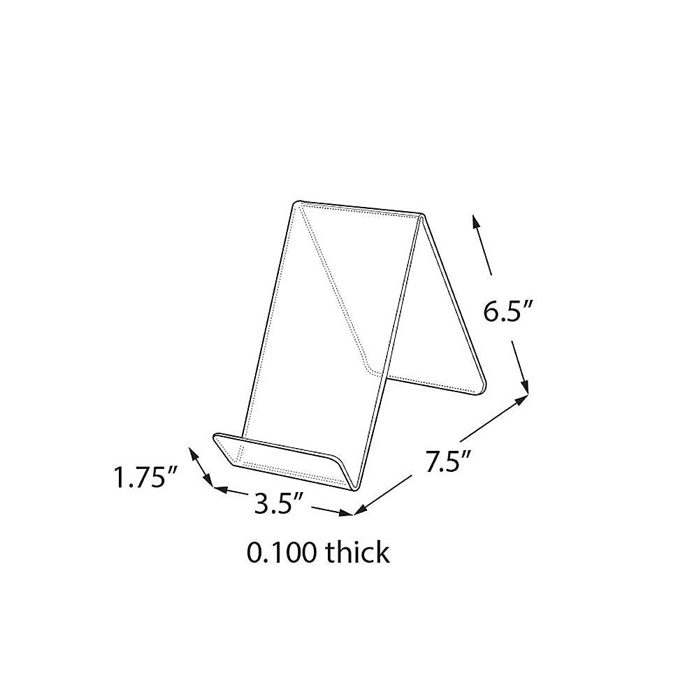 Azar® 6 1/2" x 3 1/2" x 7 1/2" Acrylic Easel Display, 10/Pack