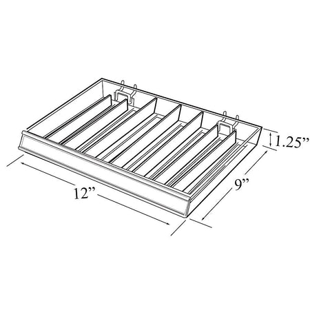 Azar® 8 Compartment Nail Polish Tray With Flip Front, 12" x 9 1/2", 2/Pk