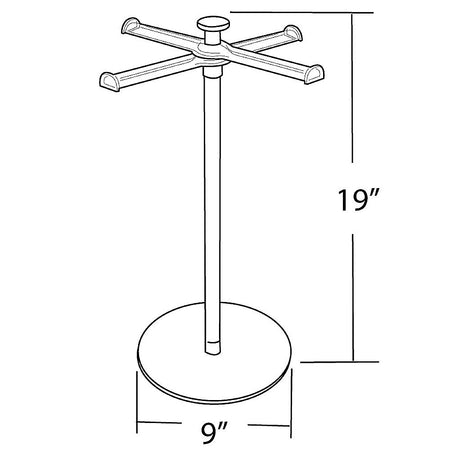 Azar® Crossed Single Pole Necklace/Bracelet Counter Display