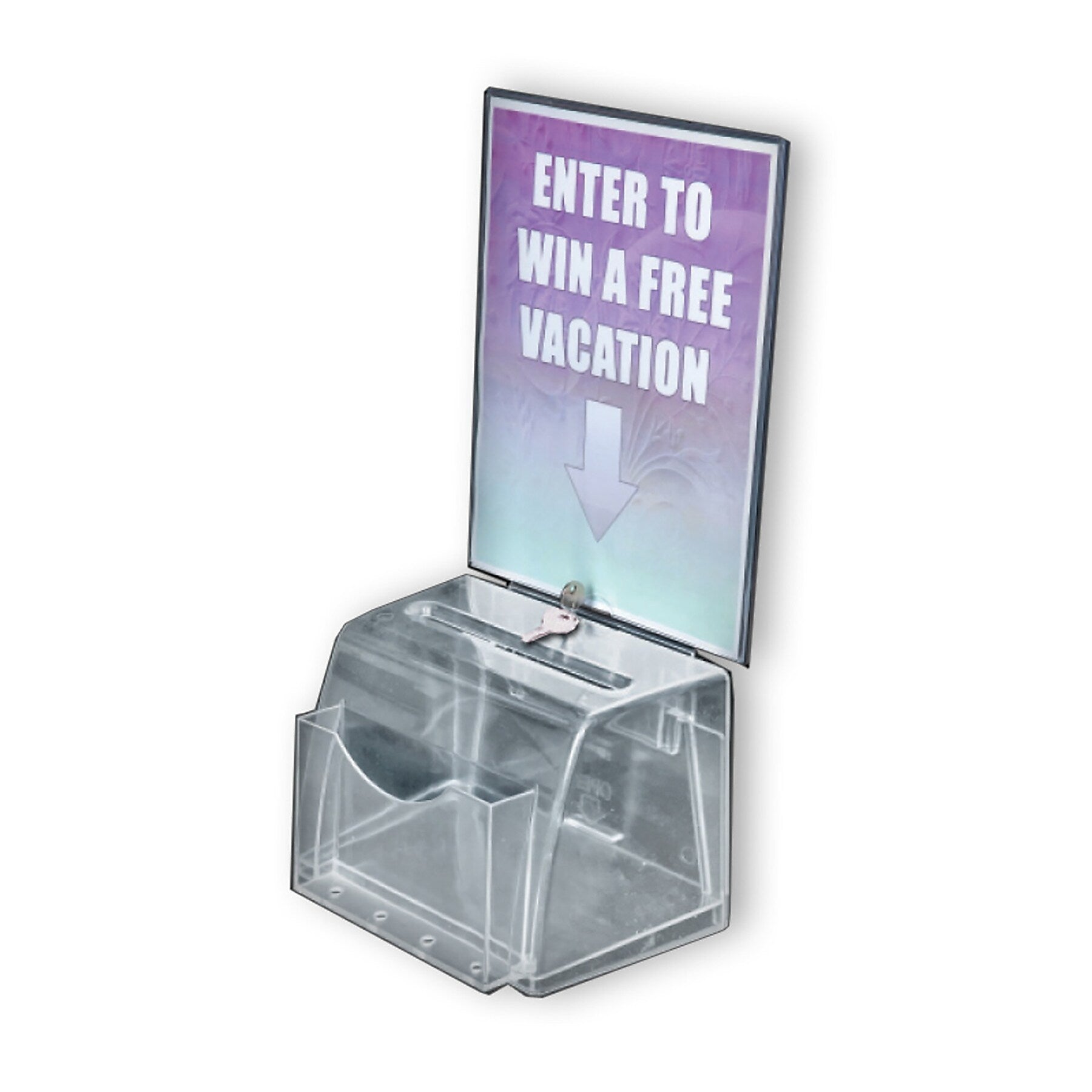 Azar Displays Molded Suggestion Box with Pocket Lock and Key, M