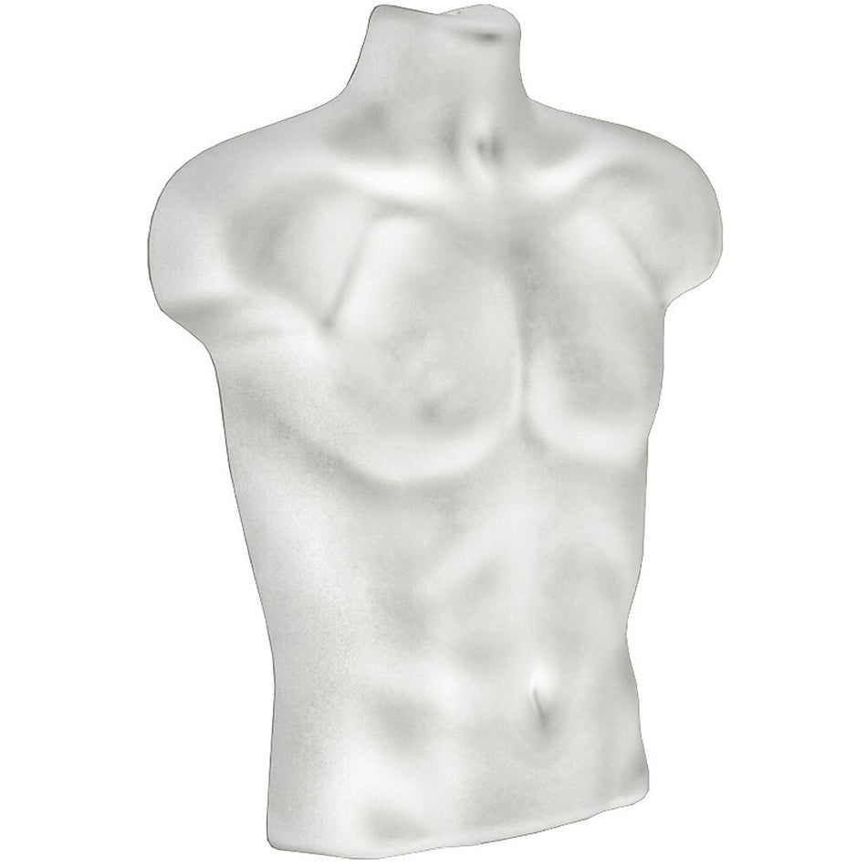 Azar Displays White Plastic Male Bust for Pegboard and Slatwall, 2-Pack