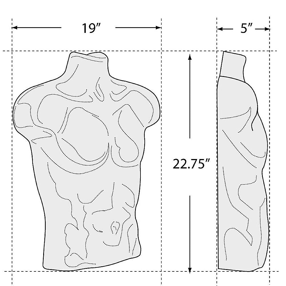 Azar Displays White Plastic Male Bust for Pegboard and Slatwall, 2-Pack