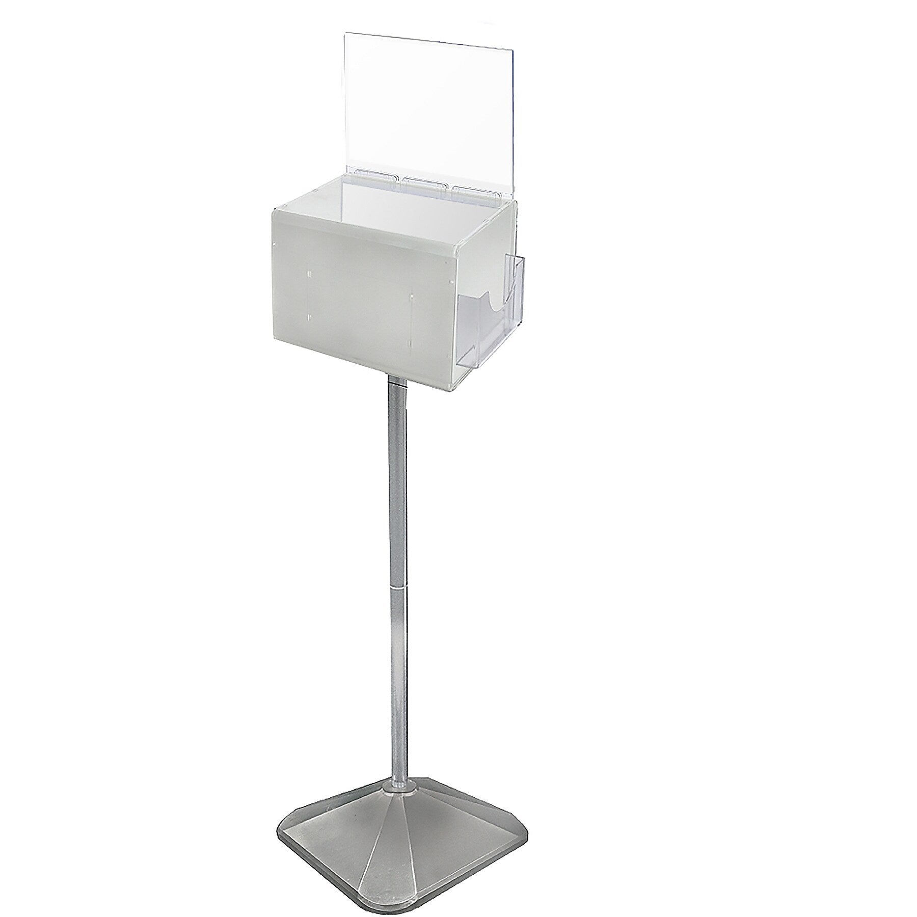 Azar® Extra Large White Suggestion Box With Pocket, 8 1/4" x 11" x 8 1/4"