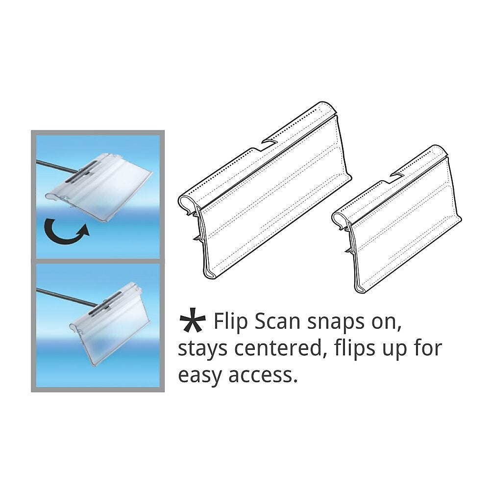 Azar® Flip Scan Label Holder, 1 1/2" x 3", 50/Pack