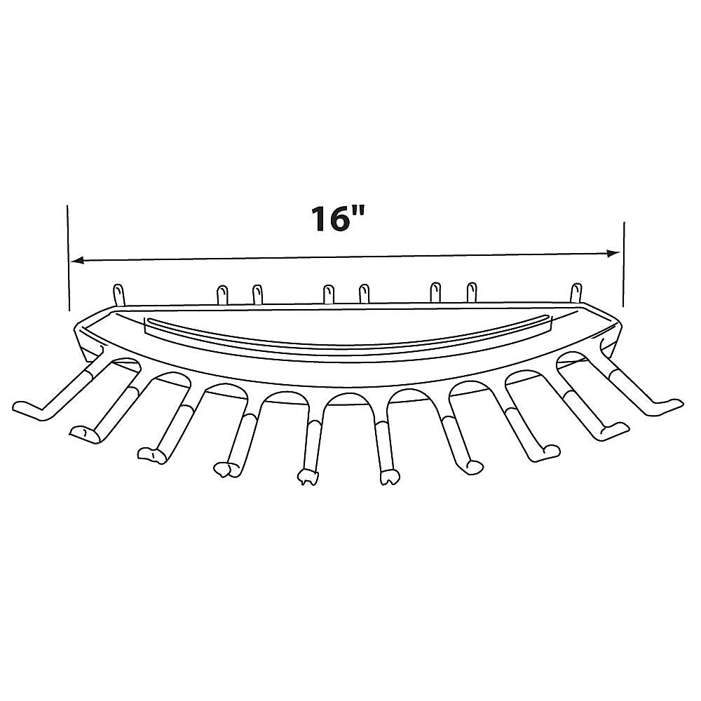 Azar® Plastic Necklace Bar For Pegboard/Slatwall, Clear, 4/Pk