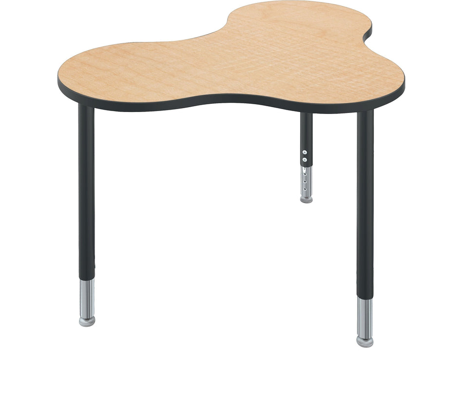 Balt Cloud 9 Configurable Table System, Maple Fusion Top, Black Legs, 22" - 32"H x 47.9"W x 33.87"D