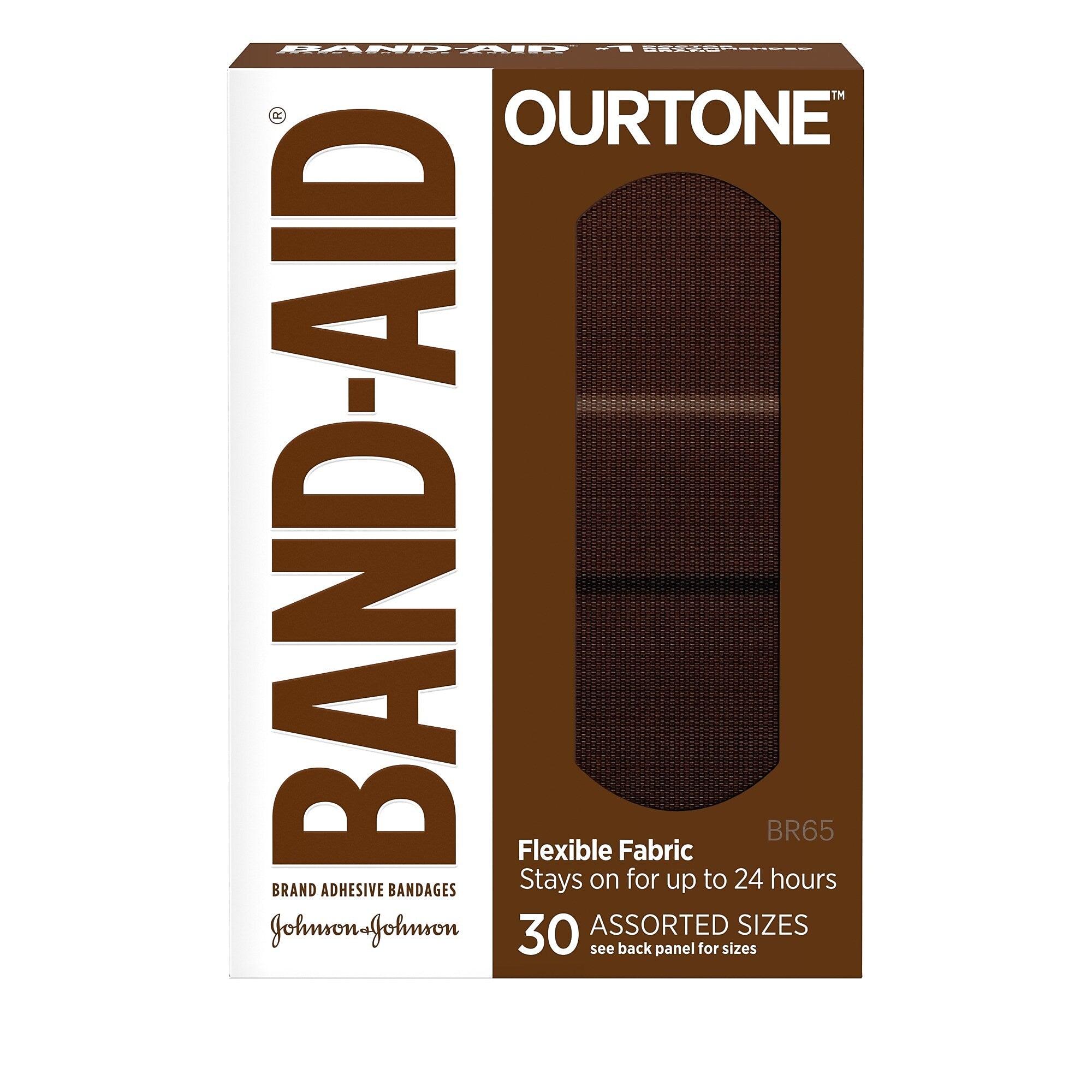 Band-Aid Brand OurTone Adhesive Bandages, BR65, 30/Count