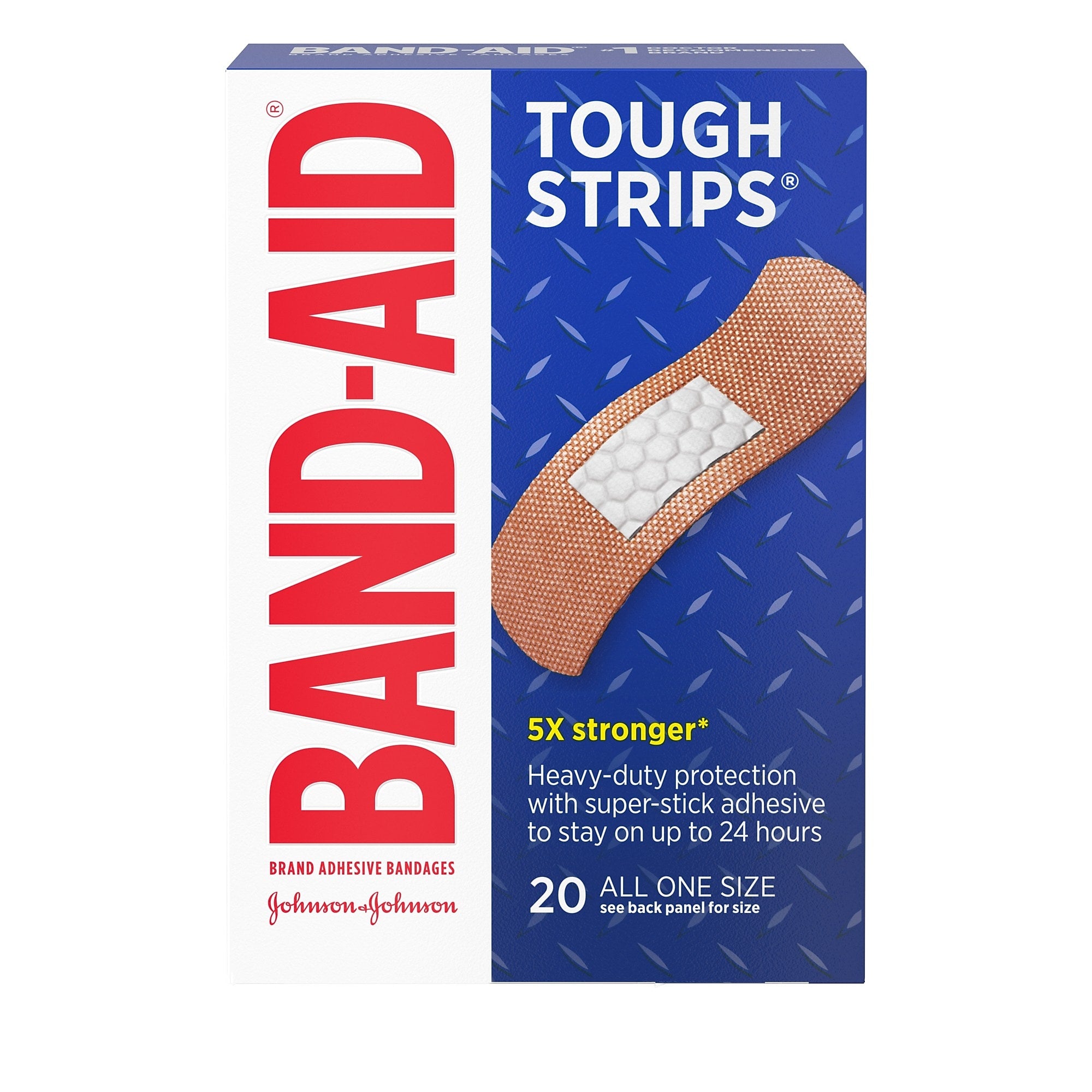 Band-Aid Brand Tough Strips Adhesive Bandages, 1.75