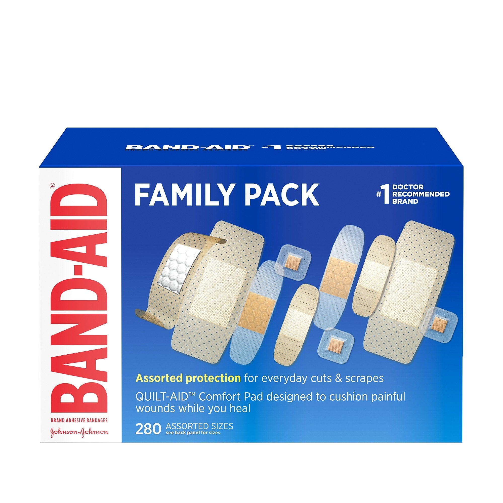 Band-Aid Family Variety Sheer Fabric Adhesive Bandages, 1.75