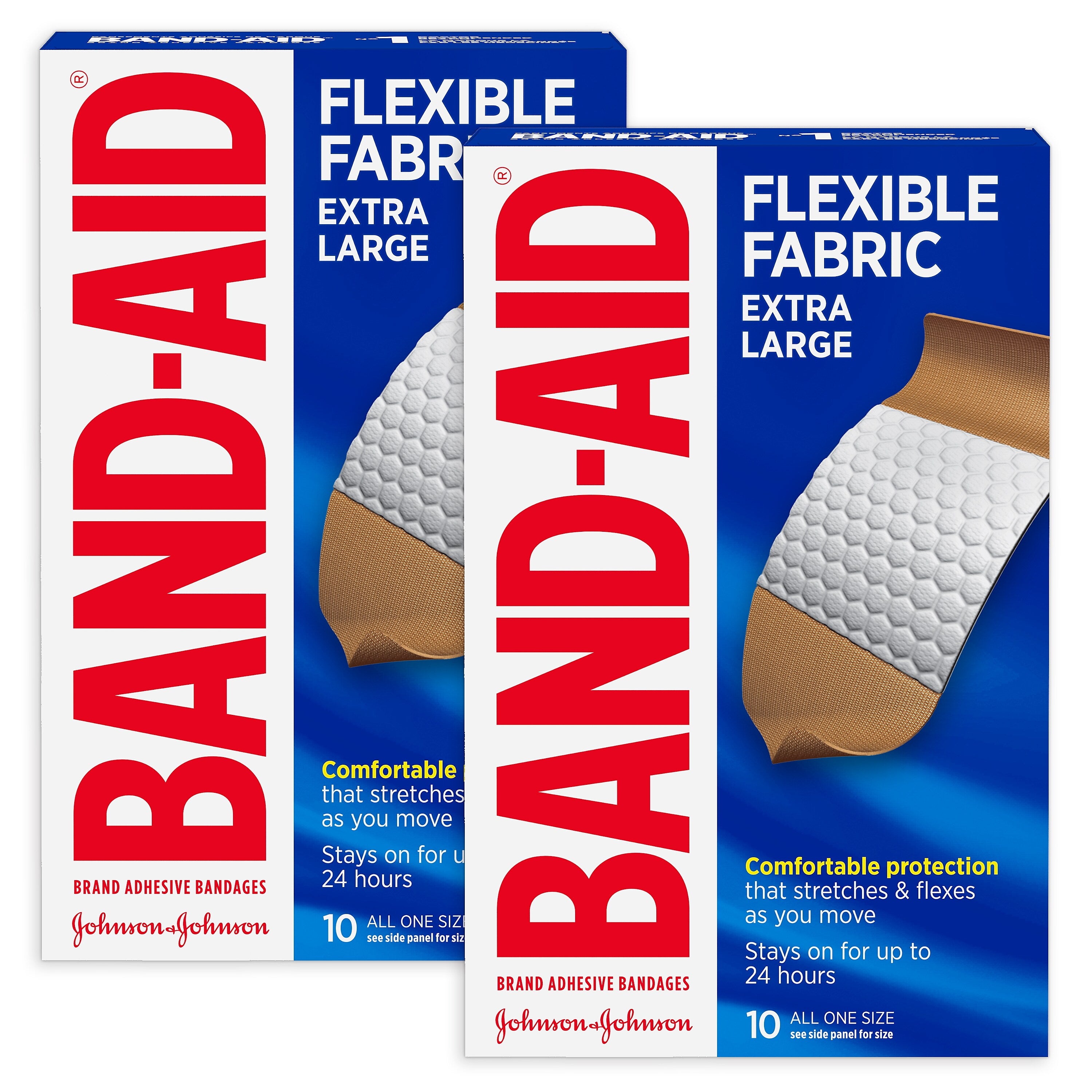Band-Aid Flexible Fabric Extra Large Adhesive Bandages, 1.75