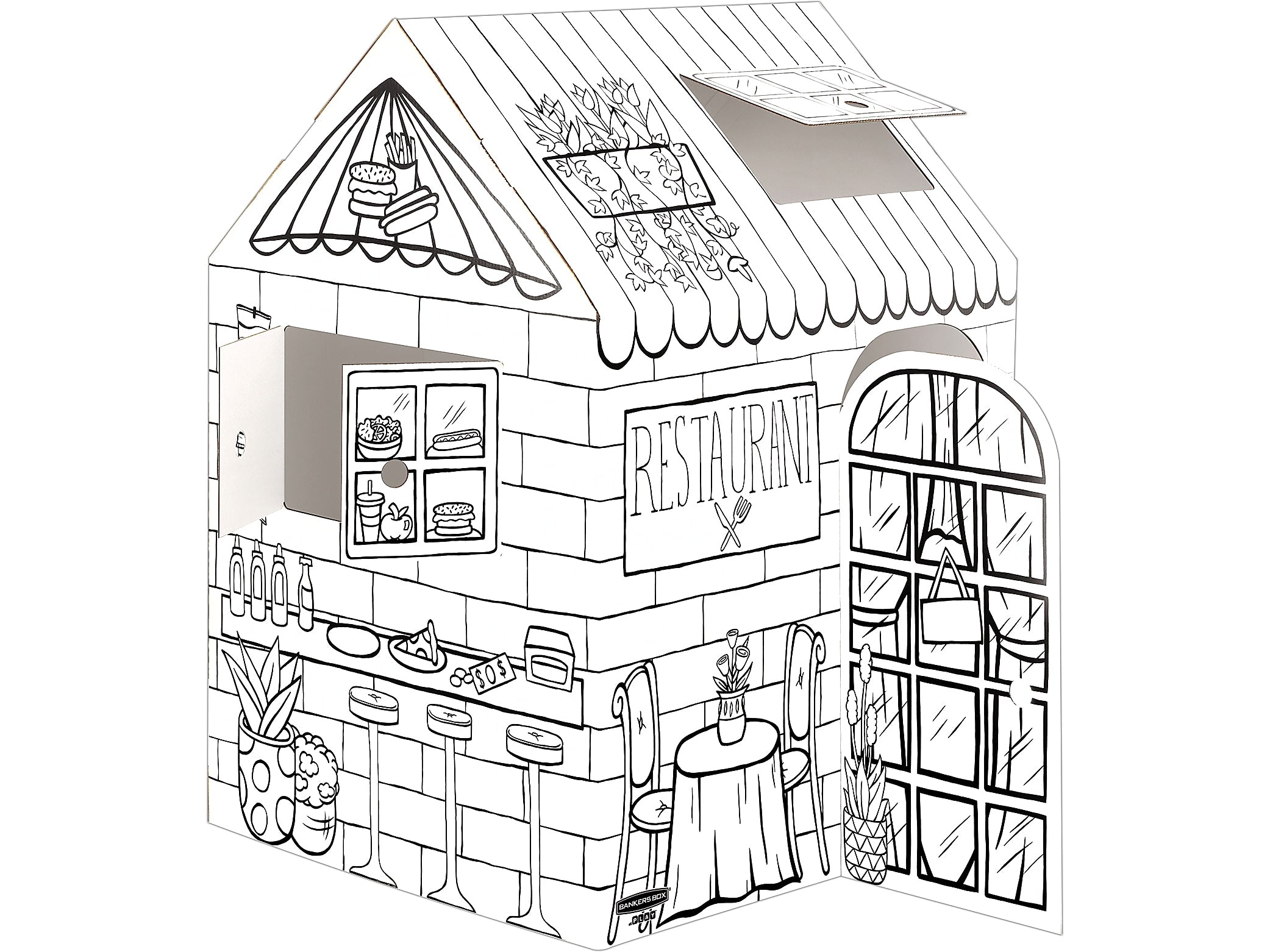 Bankers Box At Play Treats 'N Eats Playhouse, White