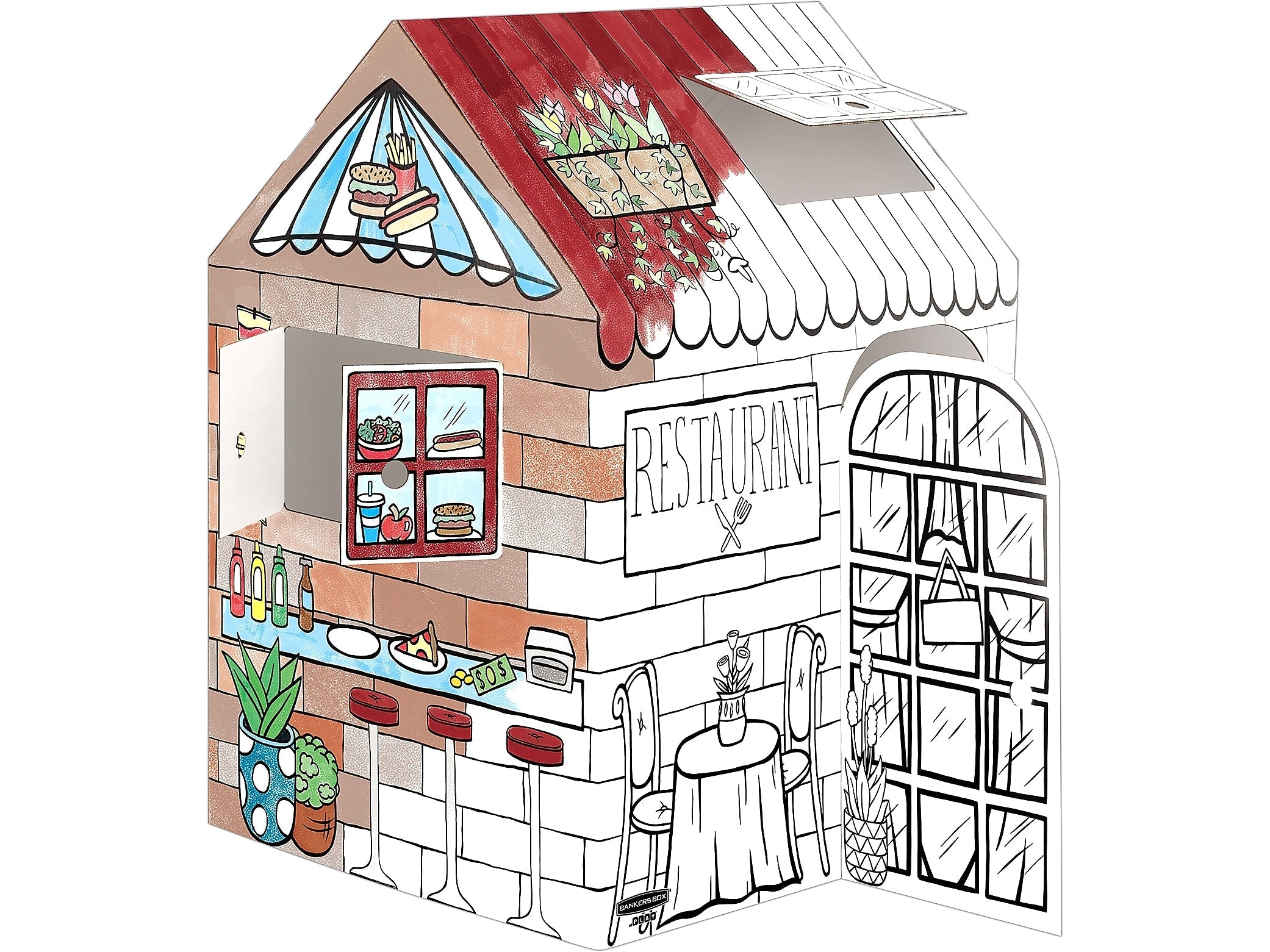 Bankers Box At Play Treats 'N Eats Playhouse, White