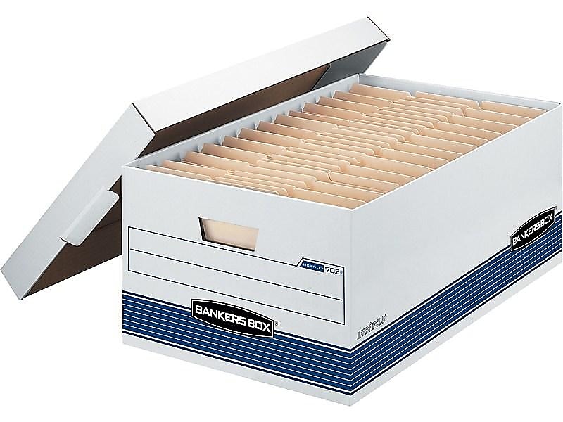 Bankers Box Medium-Duty FastFold Corrugated File Storage Boxes, 24