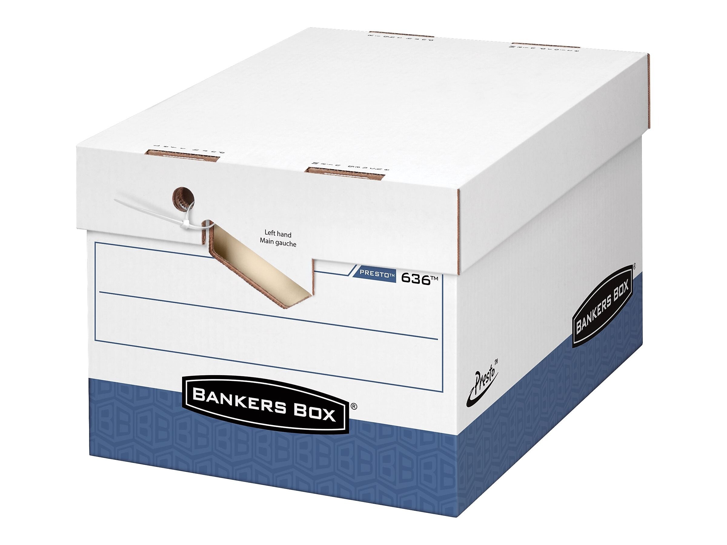 Bankers Box Presto Heavy-Duty Instant Assembly File Storage Boxes, Lift-Off Lid, Letter/Legal Size, 4/Pack
