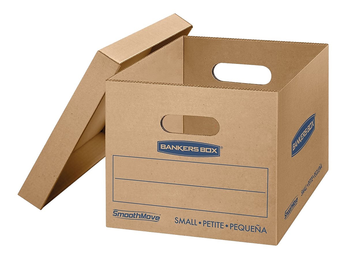 Bankers Box® SmoothMove 15" x 10" x 12" Moving Box, Kraft, 10/Carton