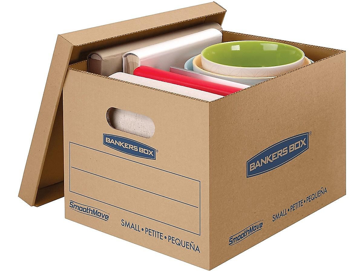 Bankers Box® SmoothMove 15" x 10" x 12" Moving Box, Kraft, 10/Carton