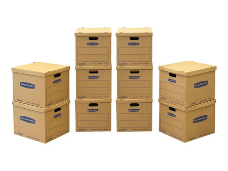 Bankers Box® SmoothMove 15" x 10" x 12" Moving Box, Kraft, 10/Carton