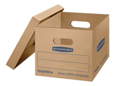 Bankers Box® SmoothMove 15" x 10" x 12" Moving Box, Kraft, 5/Bundle