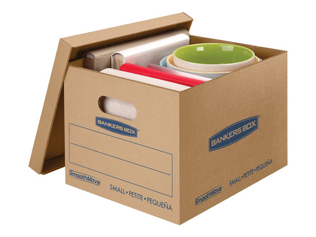 Bankers Box® SmoothMove 15" x 10" x 12" Moving Box, Kraft, 5/Bundle