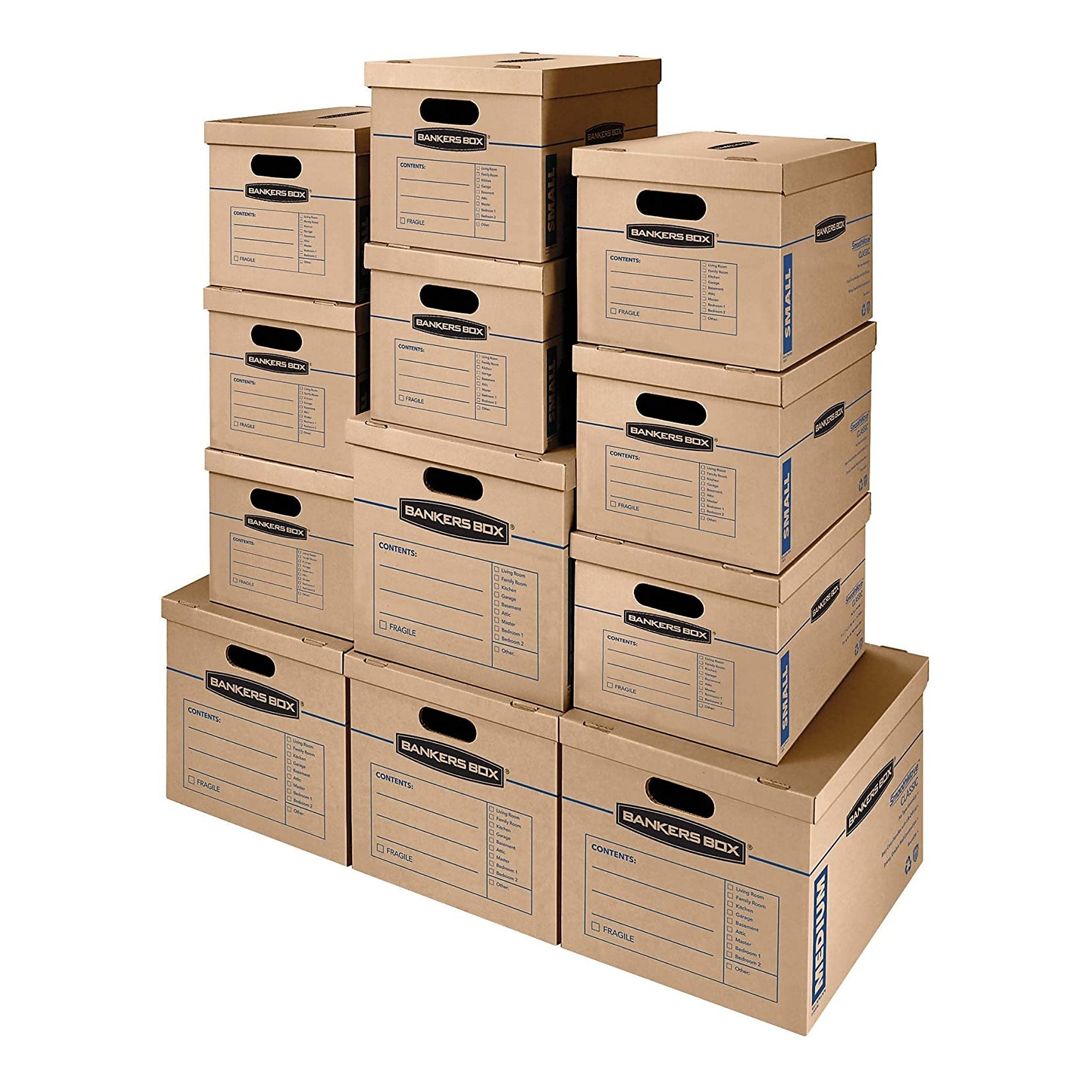 Bankers Box® SmoothMove 19" x 14.5" x 15.5" Moving Box, Kraft, 12/Carton