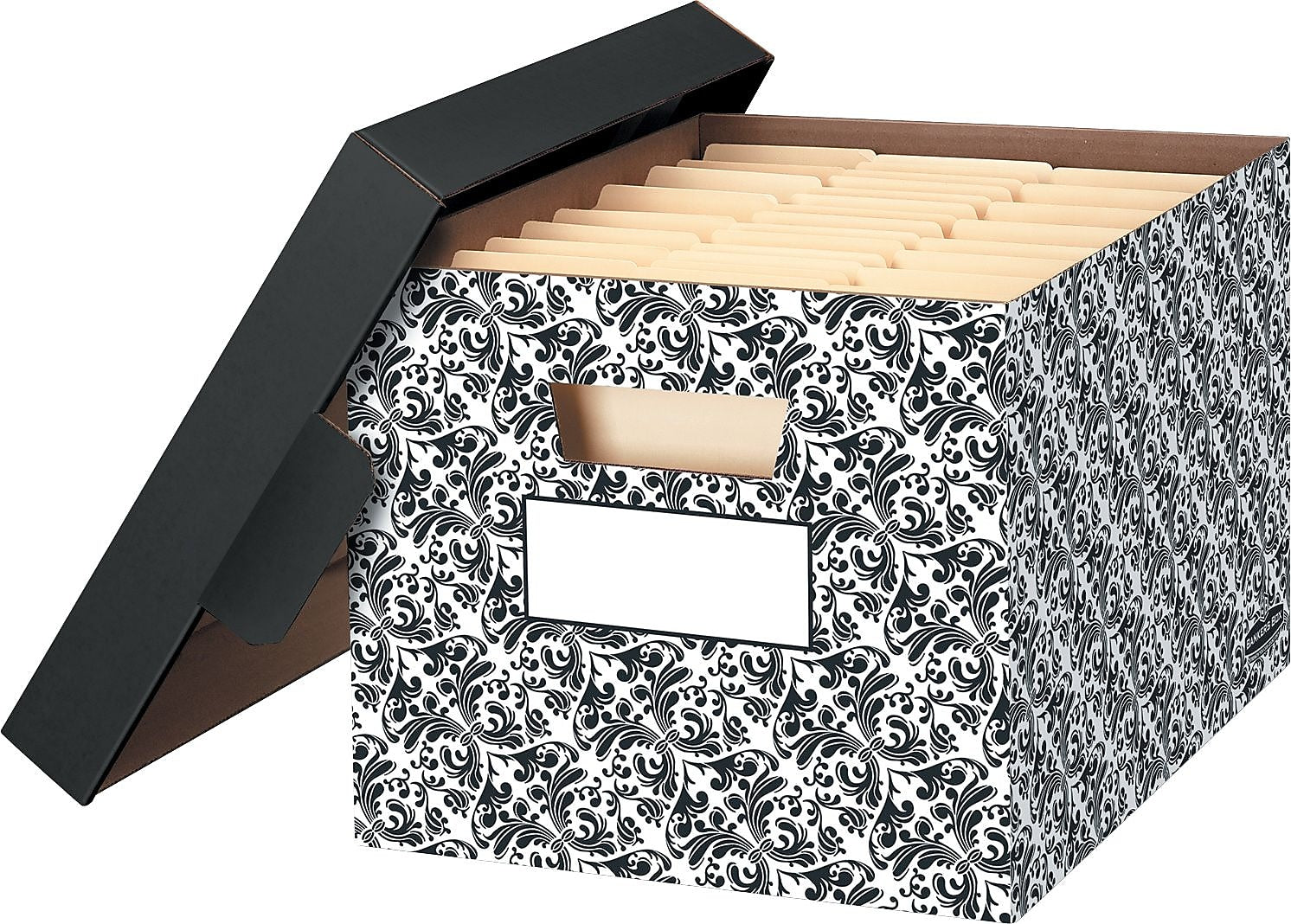 Bankers Box Stor/File Medium-Duty Storage Boxes, Letter/Legal, Brocade, 4/Carton