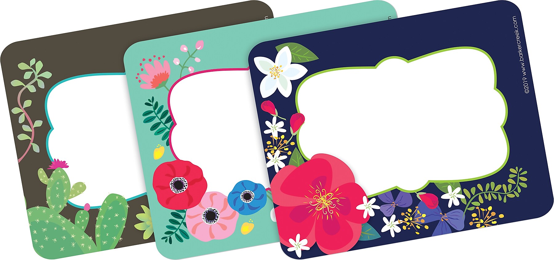 Barker Creek Petals & Prickles Nametag & Name Plate Set, 81/Set