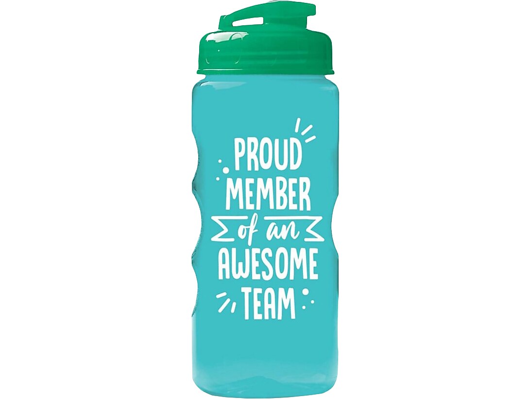 Baudville Quick Grip Value Awesome Team Water Bottle, Green, 22 Oz., 3/Pack