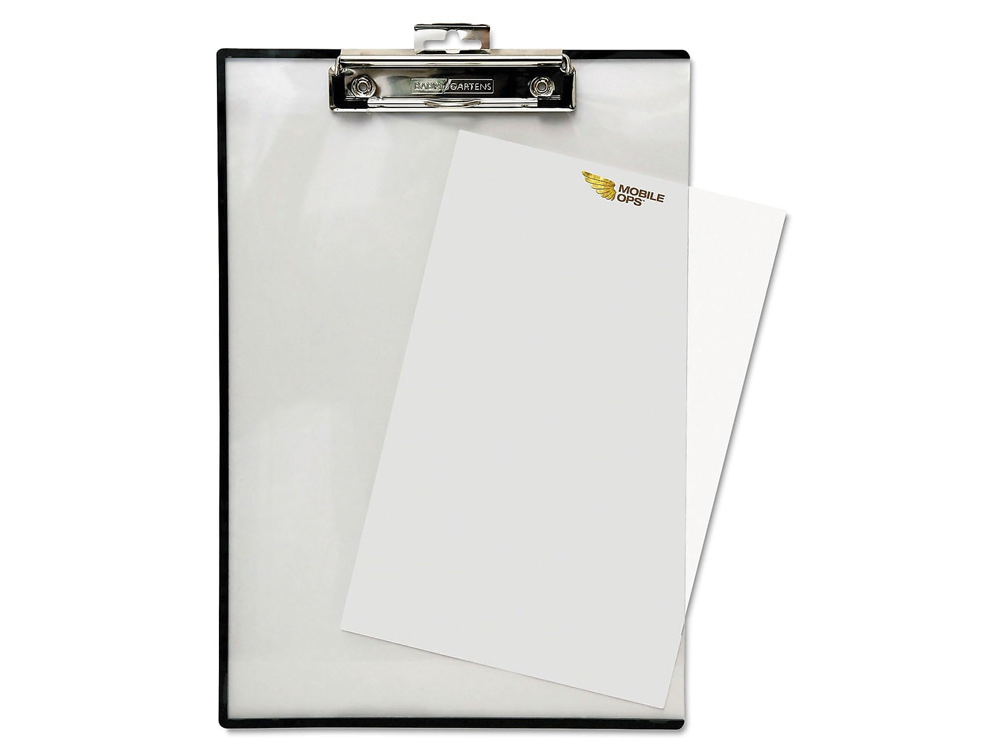 Baumgarten's Plastic Clipboard, Clear