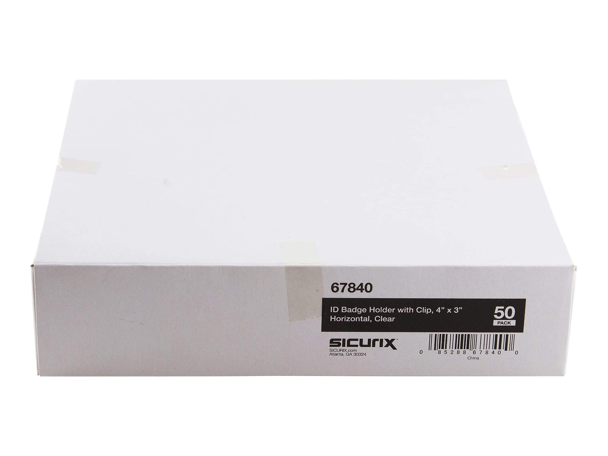Baumgarten's SICURIX ID Badge Holders, Clear, 50/Pack