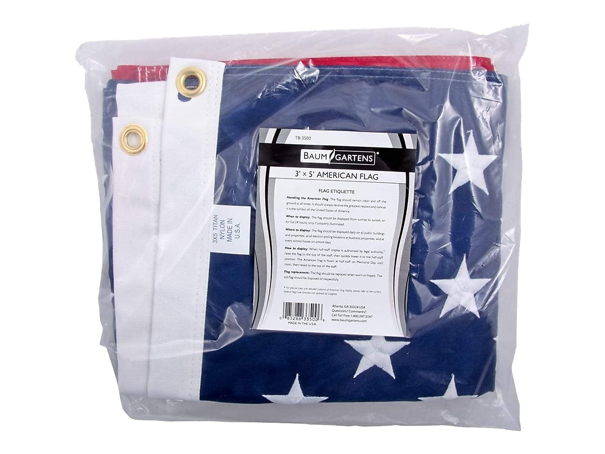 Baumgarten's The United States of America Flag, 36"H x 60"W