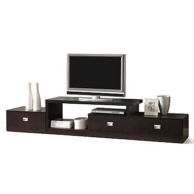 Baxton Studio Marconi Console TV Stand, Dark Brown