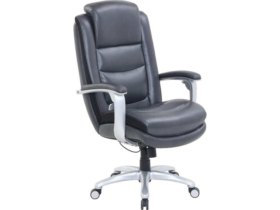 Beautyrest Revo Ergonomic Faux Leather Executive Big & Tall Chair, 400 lb. Capacity, Gray