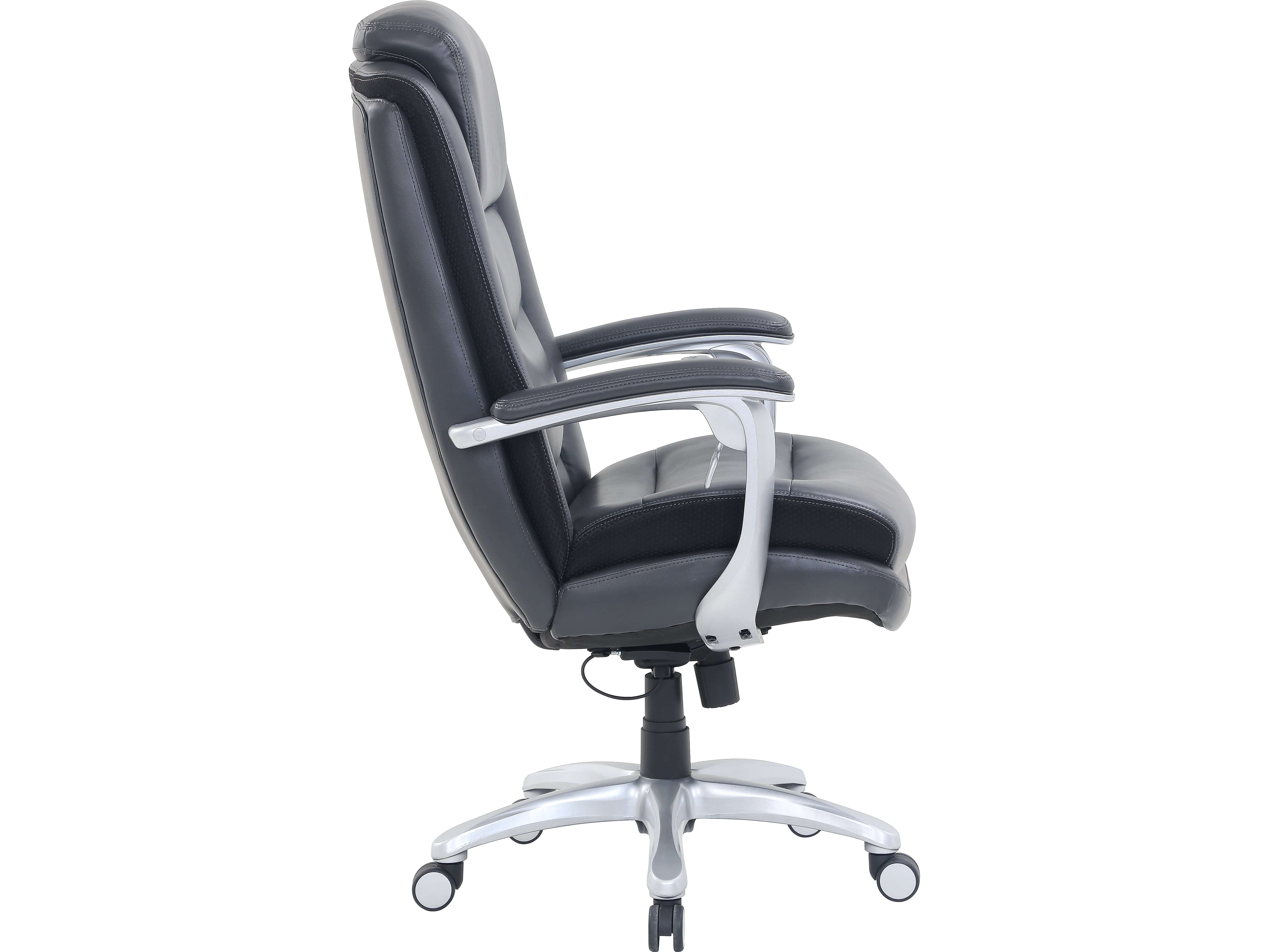 Beautyrest Revo Ergonomic Faux Leather Executive Big & Tall Chair, 400 lb. Capacity, Gray