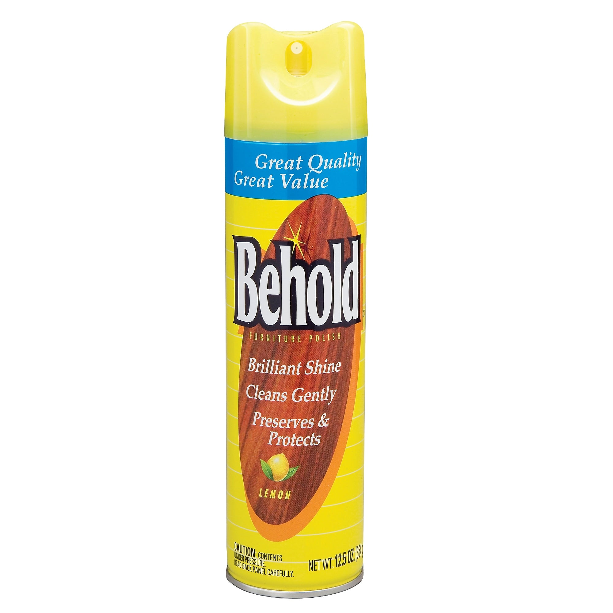 Behold Furniture Polish, Lemon Scent, 12.5 Oz.