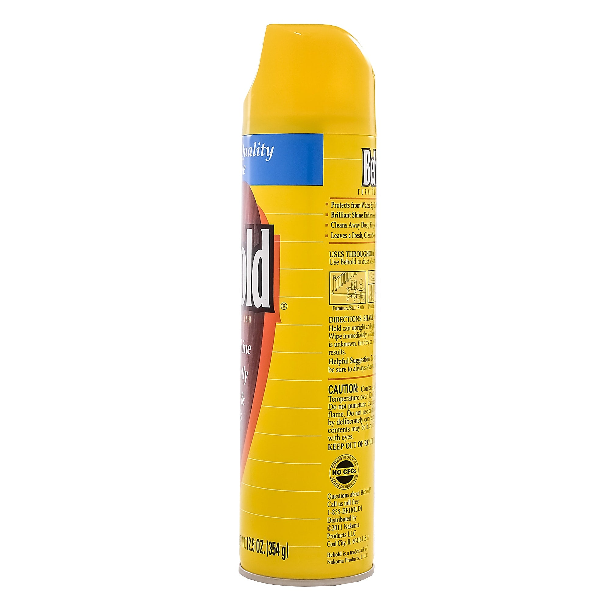 Behold Furniture Polish, Lemon Scent, 12.5 Oz.