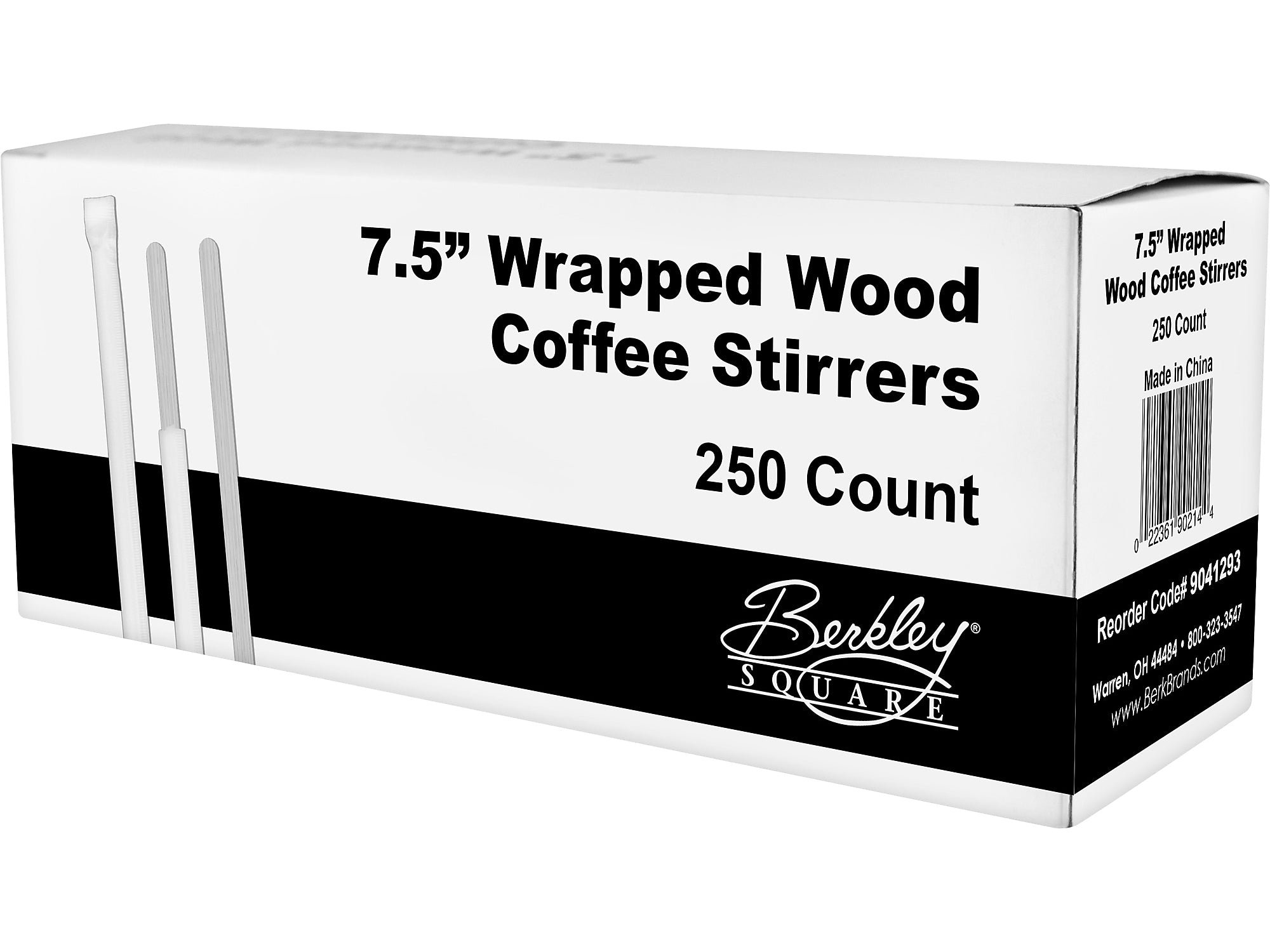 BERK Individually Wooden Stirrer, 250/Box