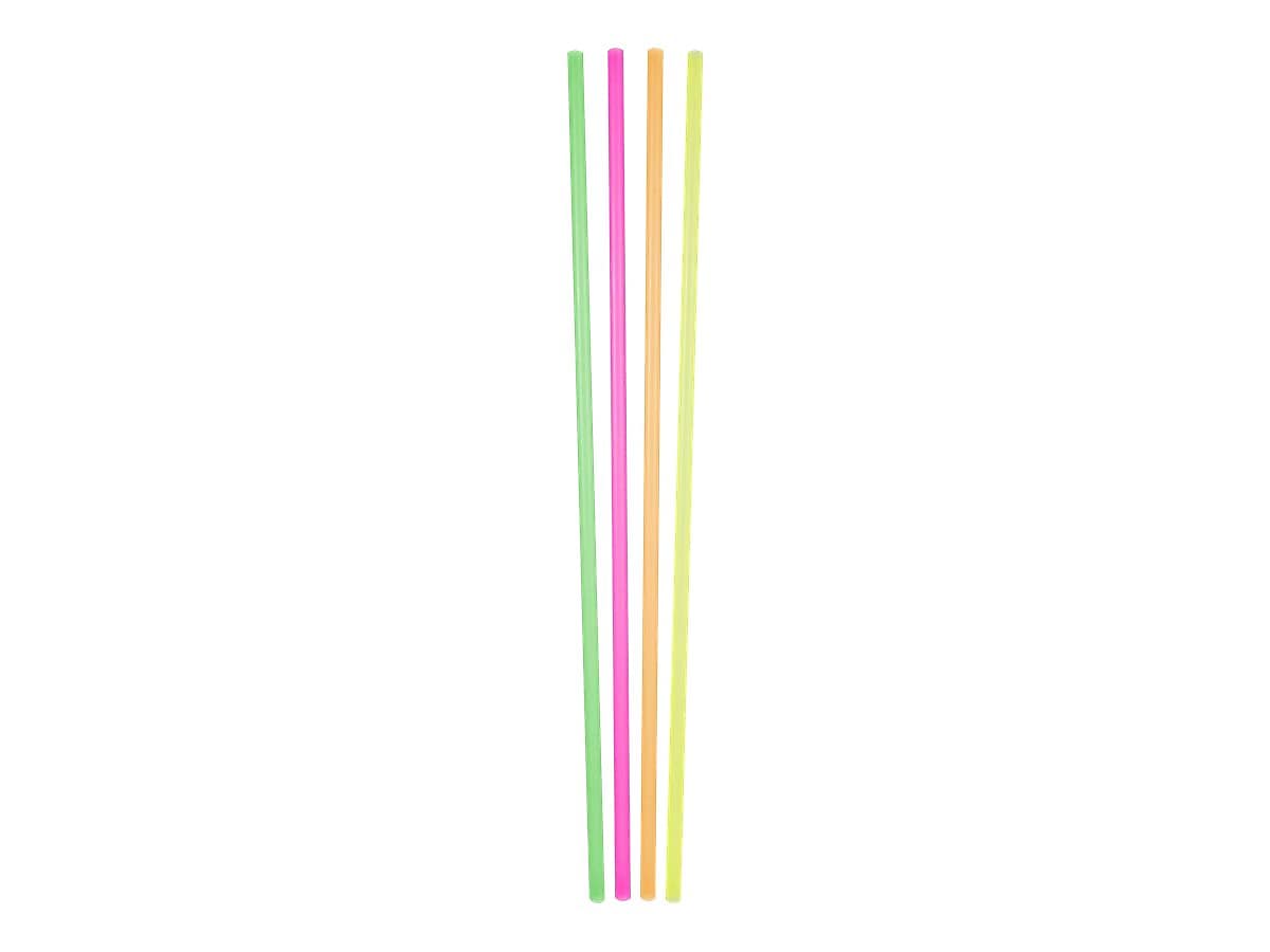 Berkley Square Neon Assorted Colors Stirrer Straws, 1000/Pack