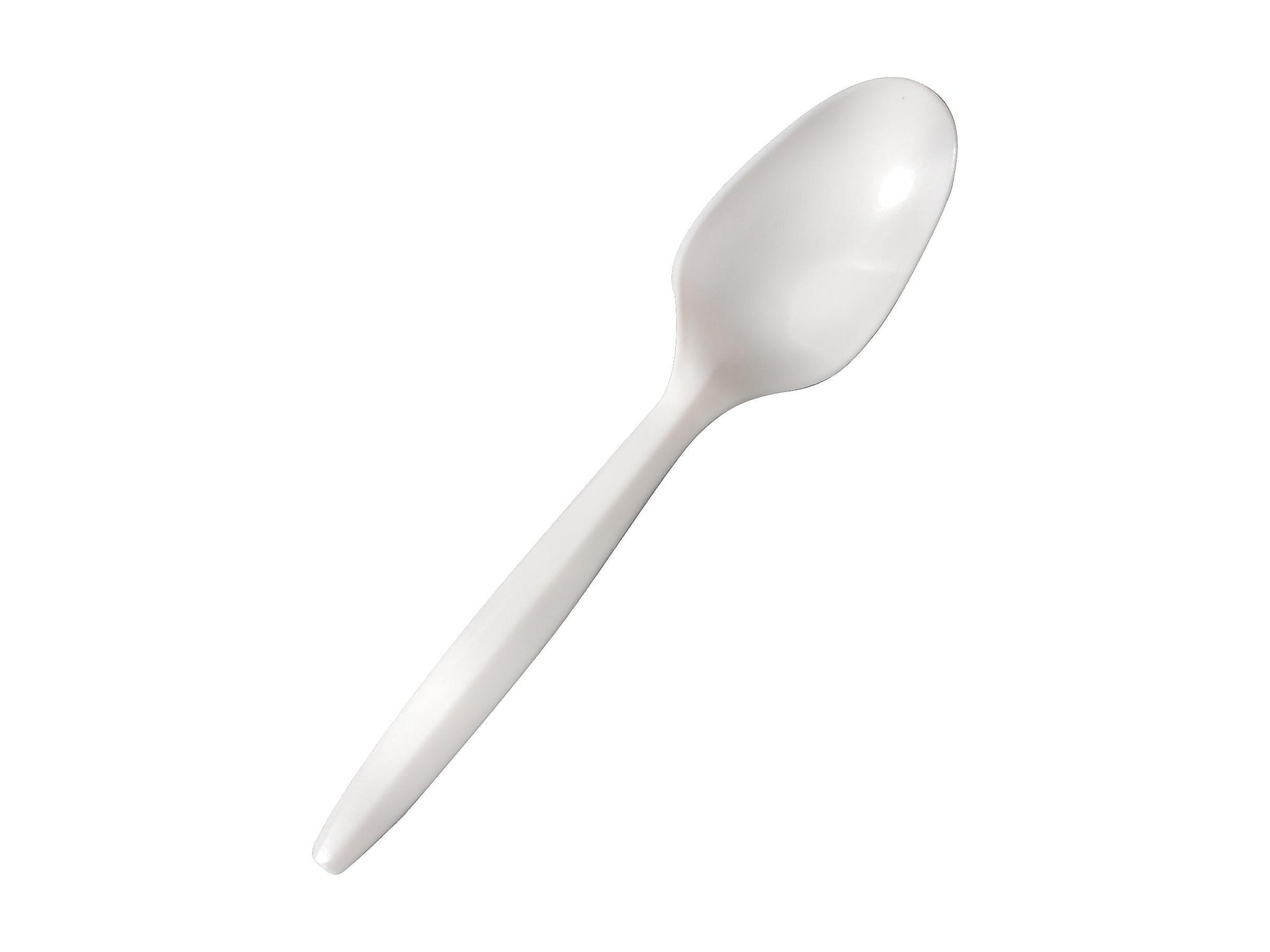 Berkley Square Plastic Teaspoons, Medium-Weight, White, 1000/Carton