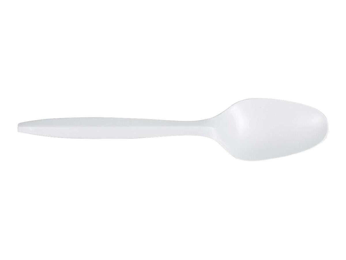 Berkley Square Plastic Teaspoons, Medium-Weight, White, 1000/Carton