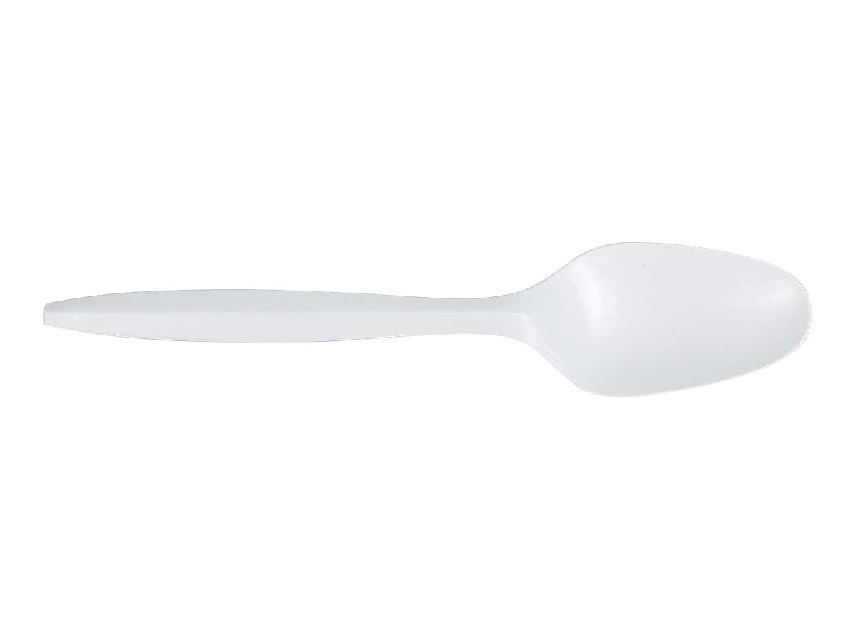 Berkley Square Plastic Teaspoons, Medium-Weight, White, 1000/Carton