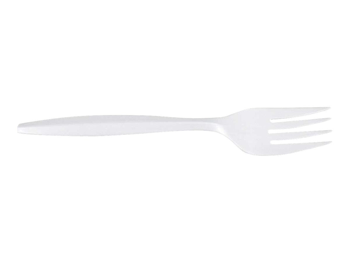 Berkley Square Polypropylene Forks, Medium-Weight, White, 1000/Carton