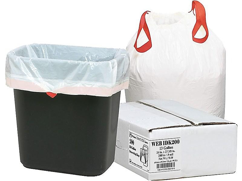 Berry Global Draw 'N Tie 13 Gallon Trash Bag, 24